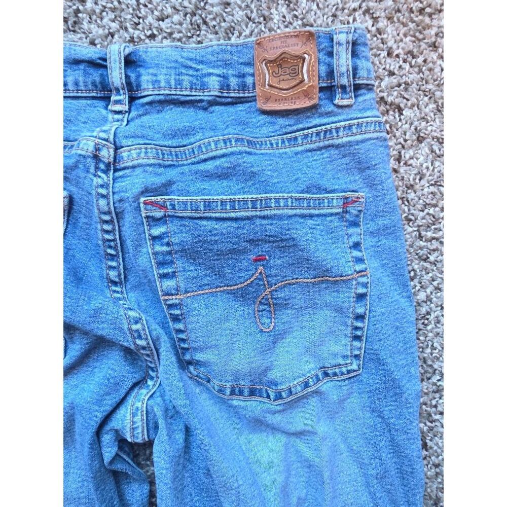 JAG Flare Jeans Womens Stretch Denim Medium Wash Bootcut Blue Jeans 2 - Picture 3 of 5